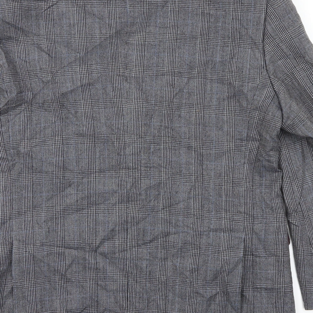 Skopes Mens Grey Plaid Blazer