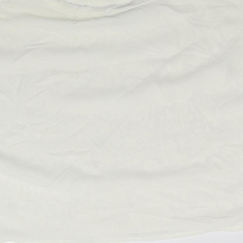 Zara Womens Ivory Floral Pullover Jumper Size M