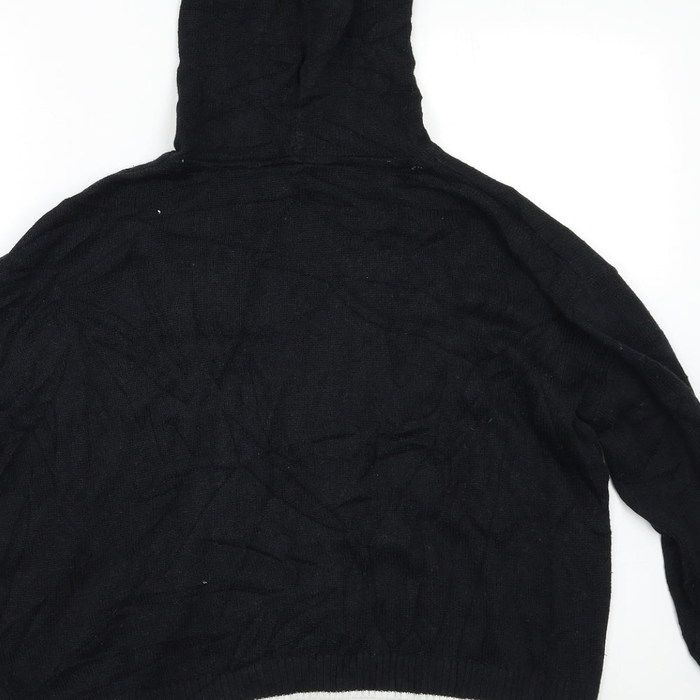 H&M Womens Black Pullover Hoodie Size M