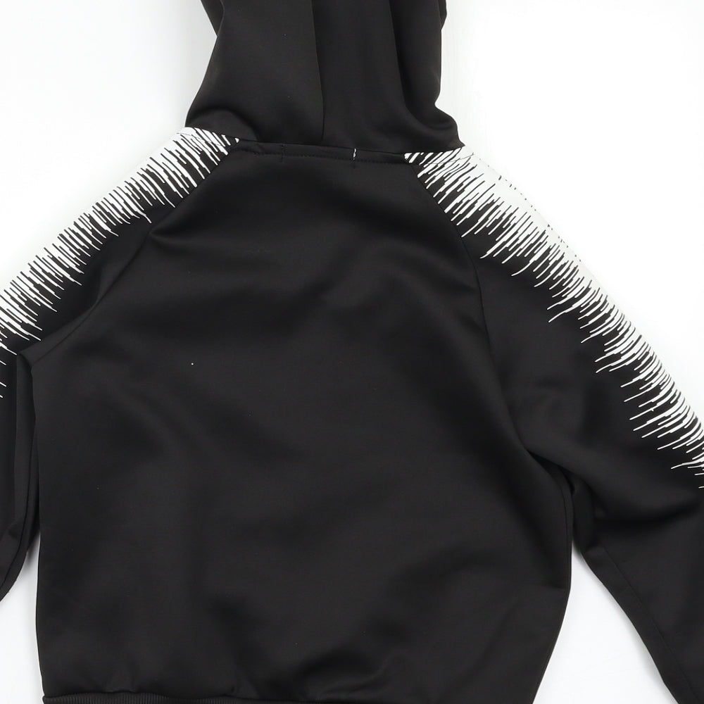 Yvon Fashion Boys Black Full Zip Hoodie Size 6 Years