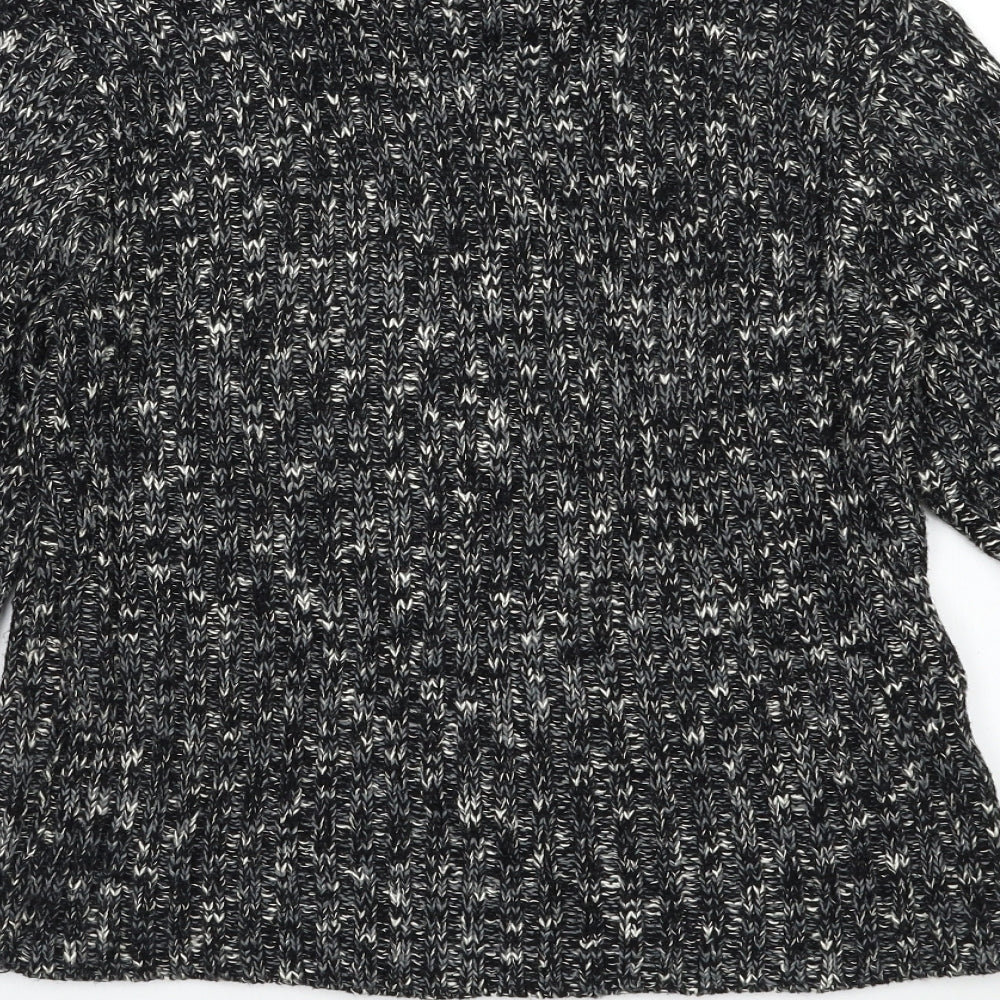 Topshop Womens Grey Herringbone Pullover Jumper Size 12
