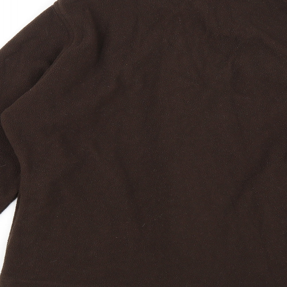 Isle Womens Brown Full Zip Jumper Size S