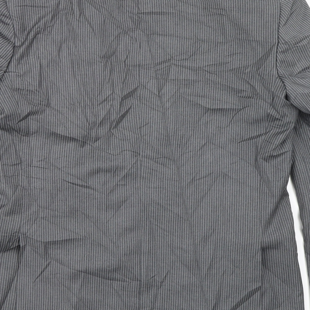 Burton Mens Grey Striped Jacket Blazer Size 42