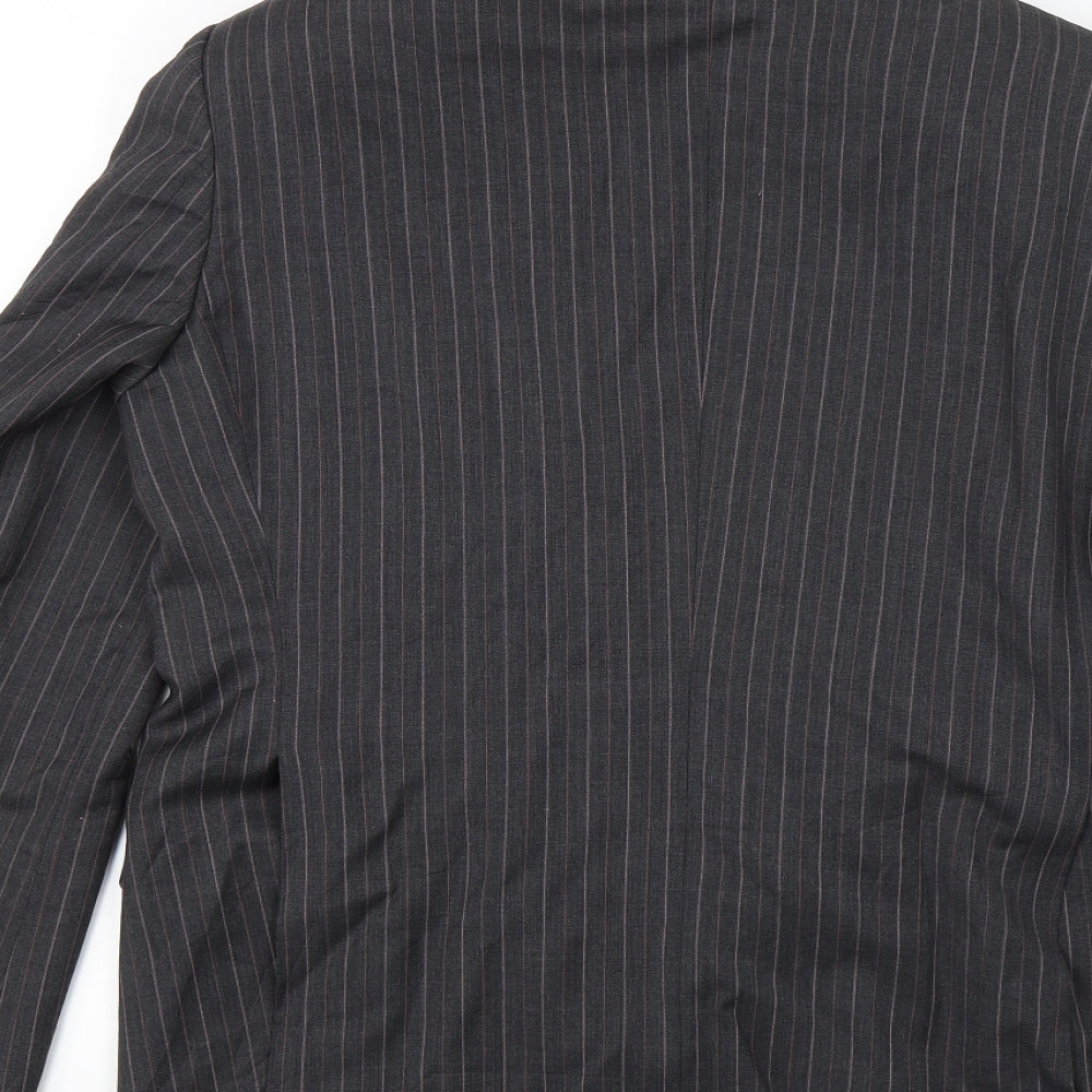 NEXT Mens Grey Striped Jacket Suit Jacket Size 42