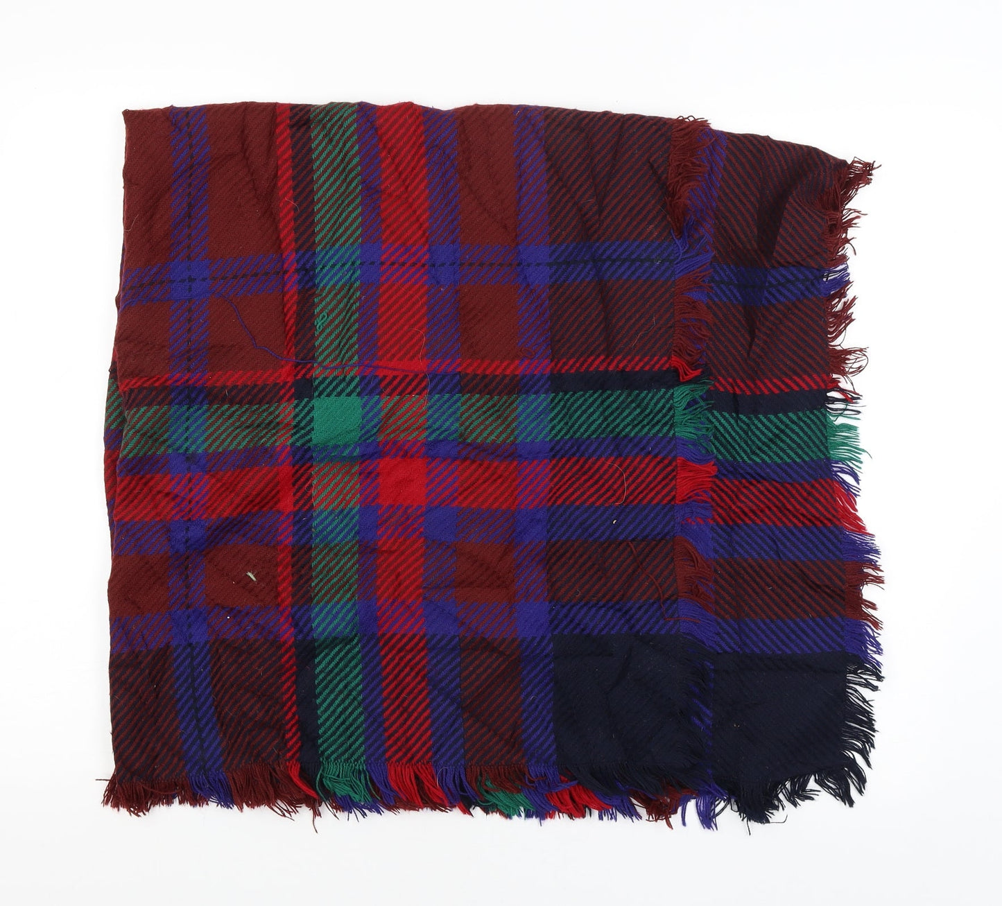 Preworn Womens Multicoloured Check Shawl/Wrap