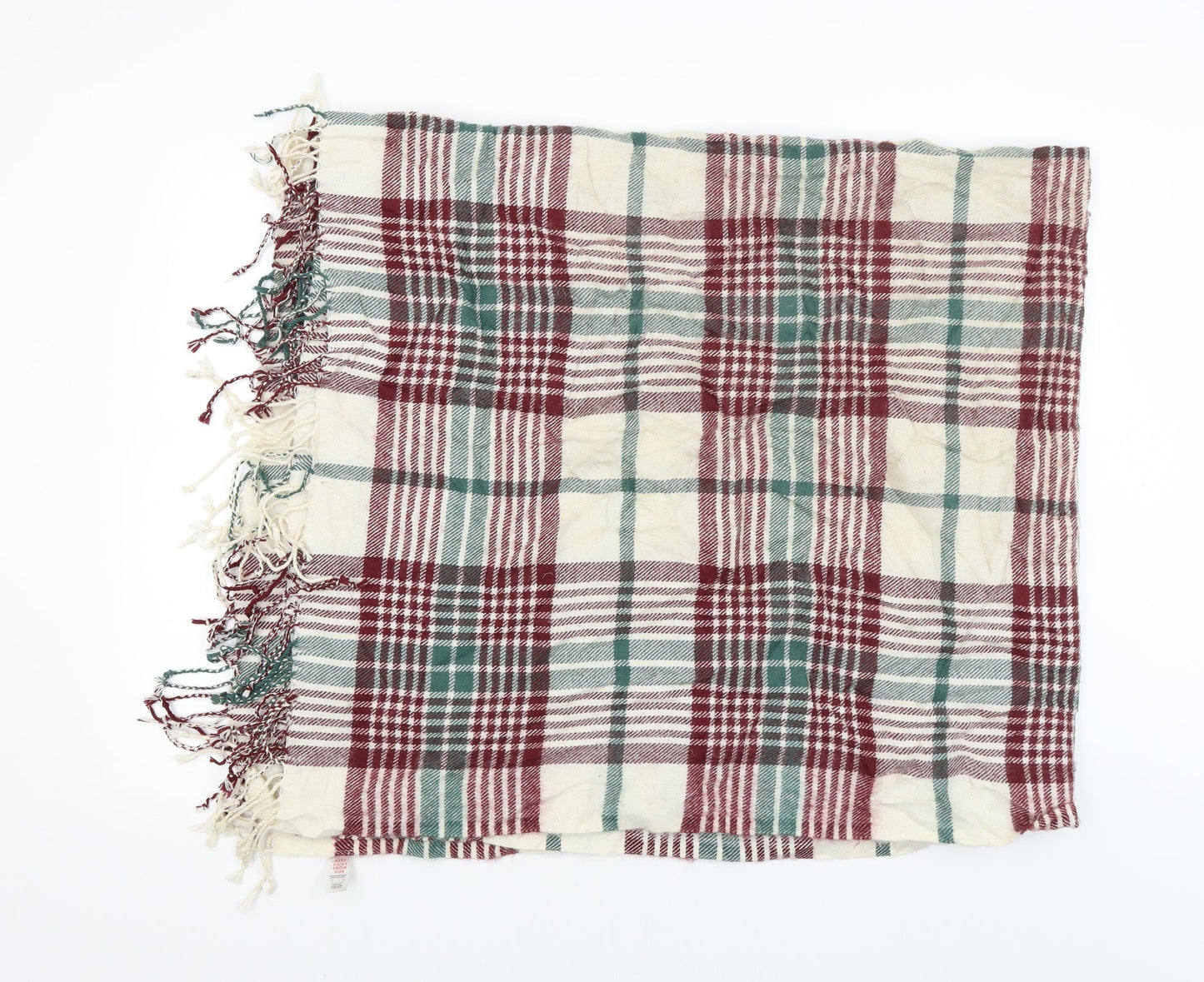 hOme Womens Beige Check Shawl/Wrap