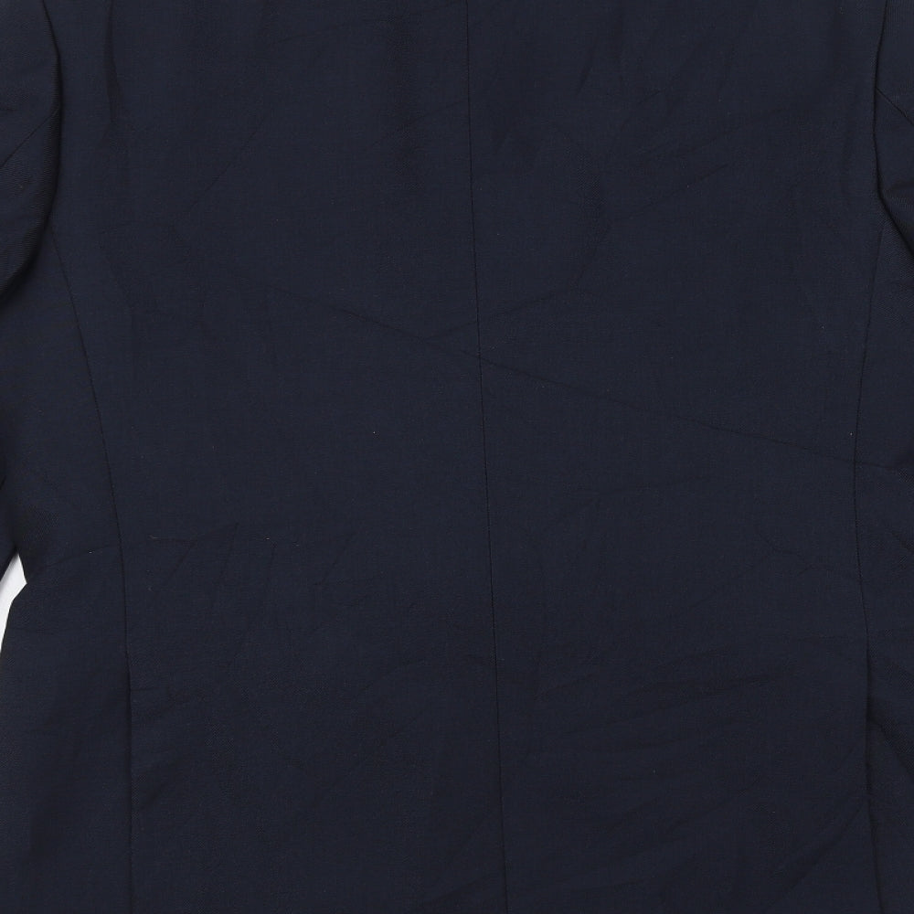 Pinstripe Mens Blue Jacket Suit Jacket Size 38