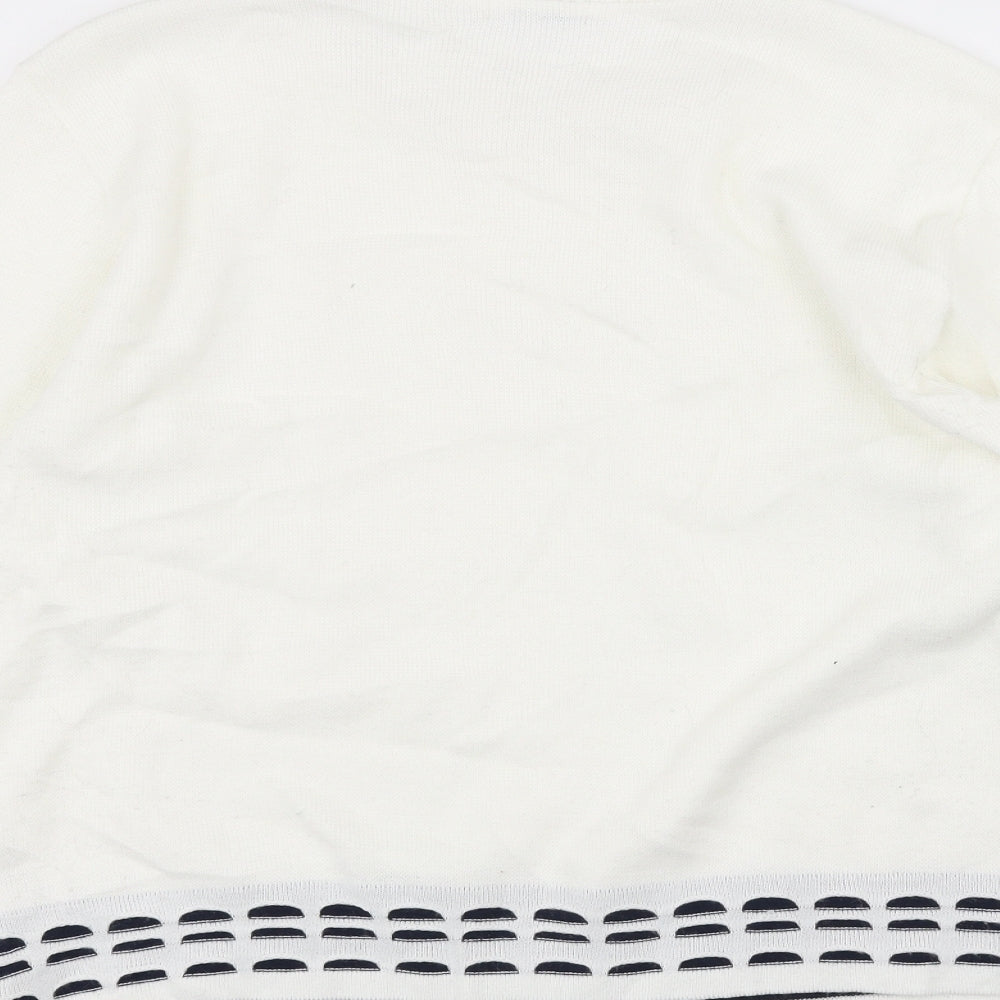 Lizzi Womens White Pullover Jumper Size M