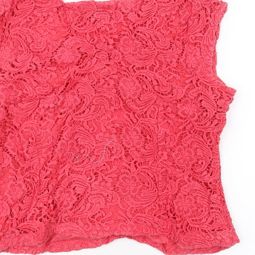 pomodoro Womens Pink Pullover Jumper Size 16