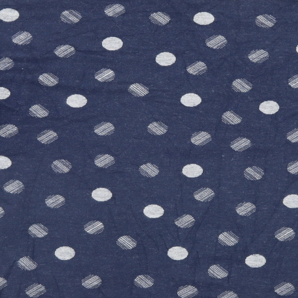 TU Womens Blue Polka Dot Henley Jumper Size 12