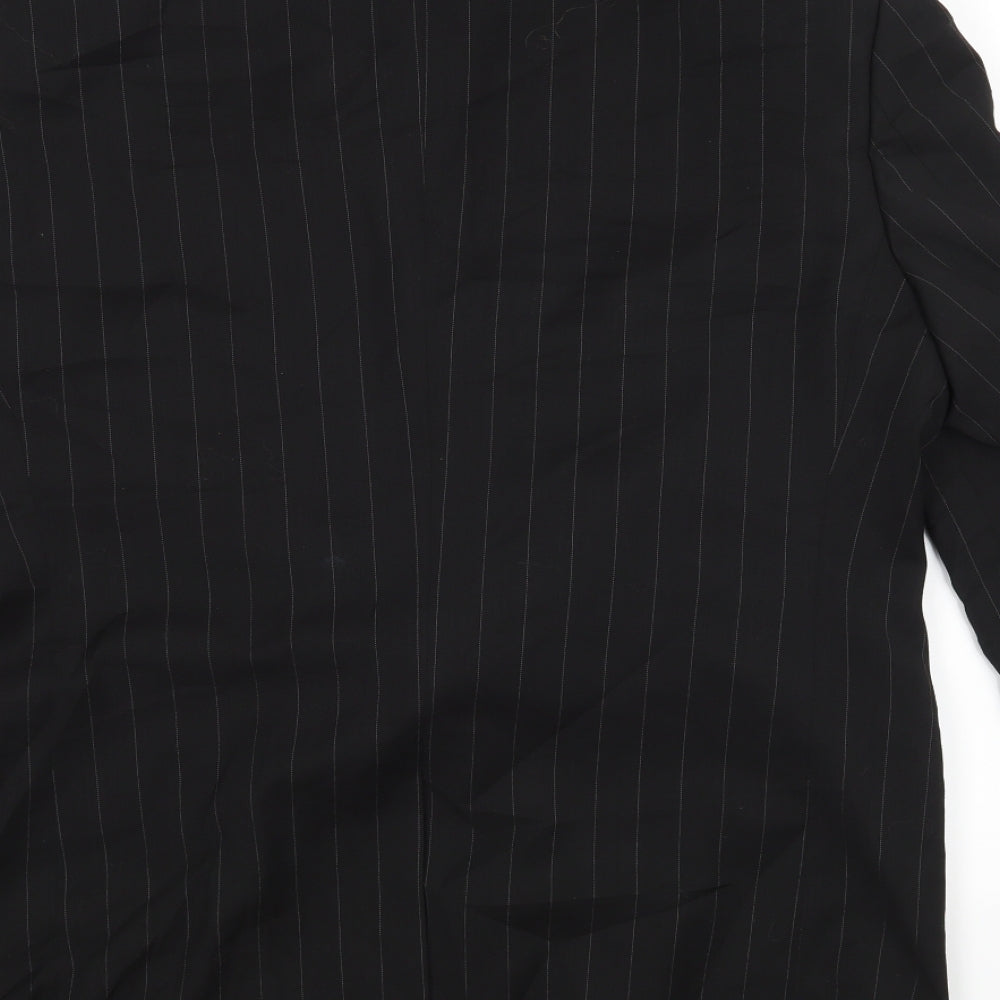 Marks & Spencer Mens Black Striped Jacket Blazer Size 40