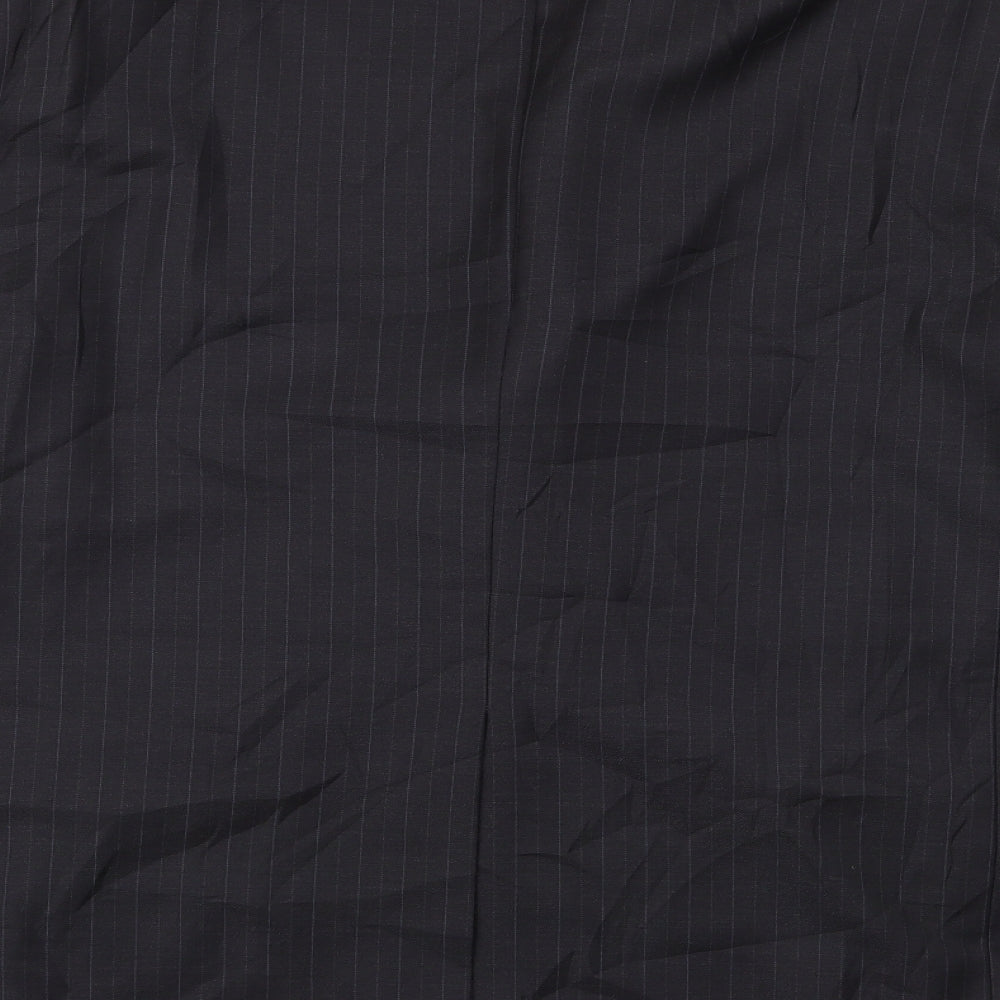 m&s Mens Black Striped Jacket Size L