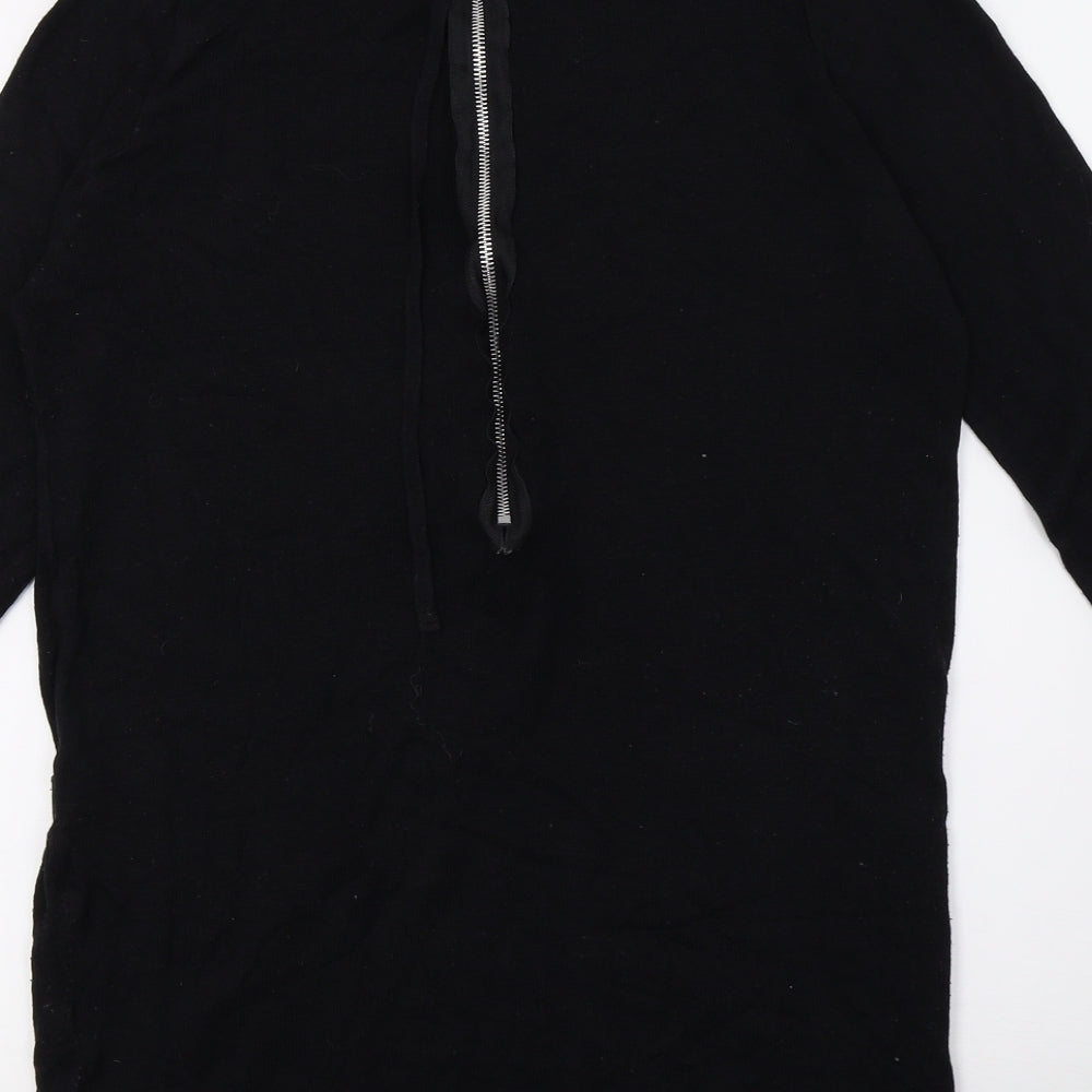 Topshop Womens Black Knit Pullover Jumper Size 8