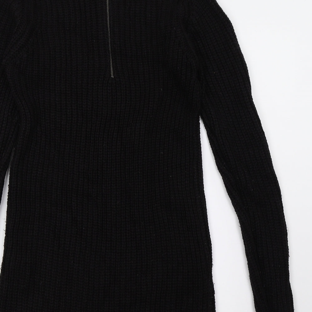 New Look Womens Black Knit Pencil Dress Size 8