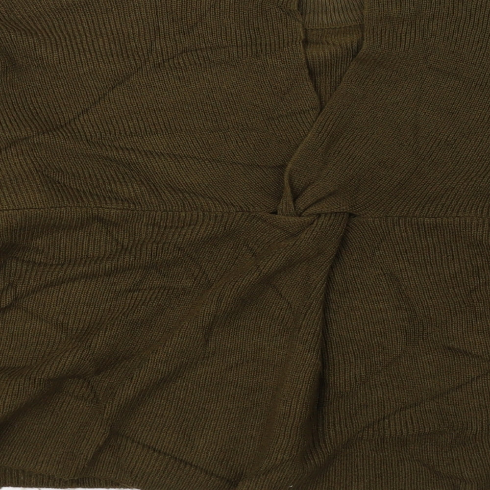 MNG Womens Green Knit Pullover Jumper Size 8