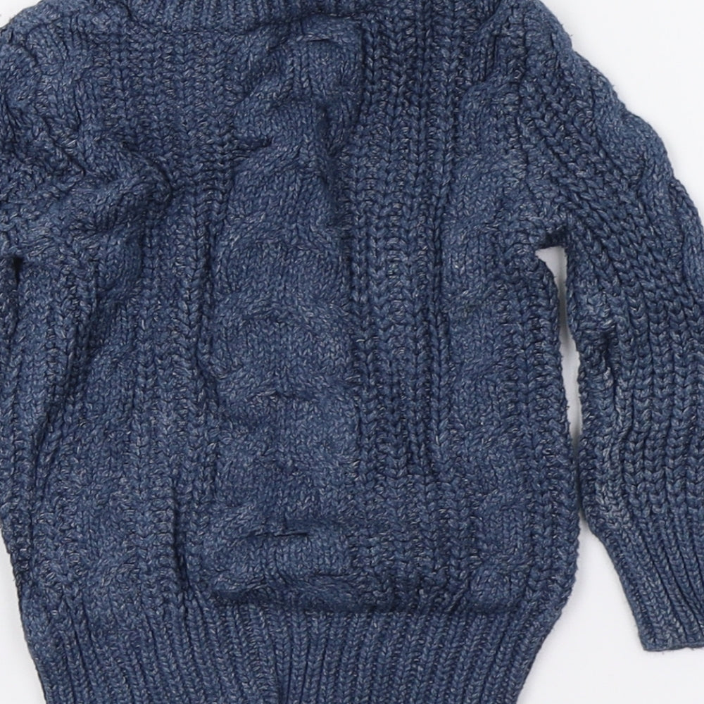 Gap Boys Blue Knit Pullover Jumper Size 2 Years