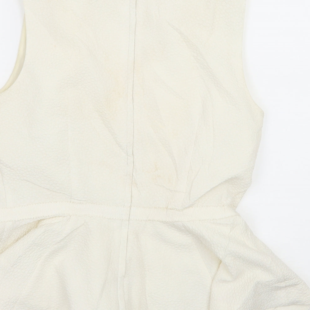 H&M Womens Ivory Basic Blouse Size 10