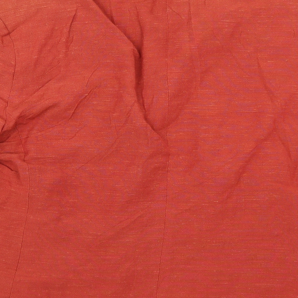 Studio Womens Orange Jacket Blazer Size 14