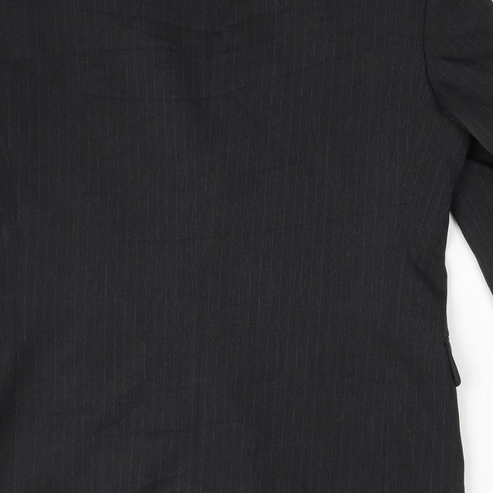 Taylor & Wright Mens Black Striped Jacket Suit Jacket Size 38