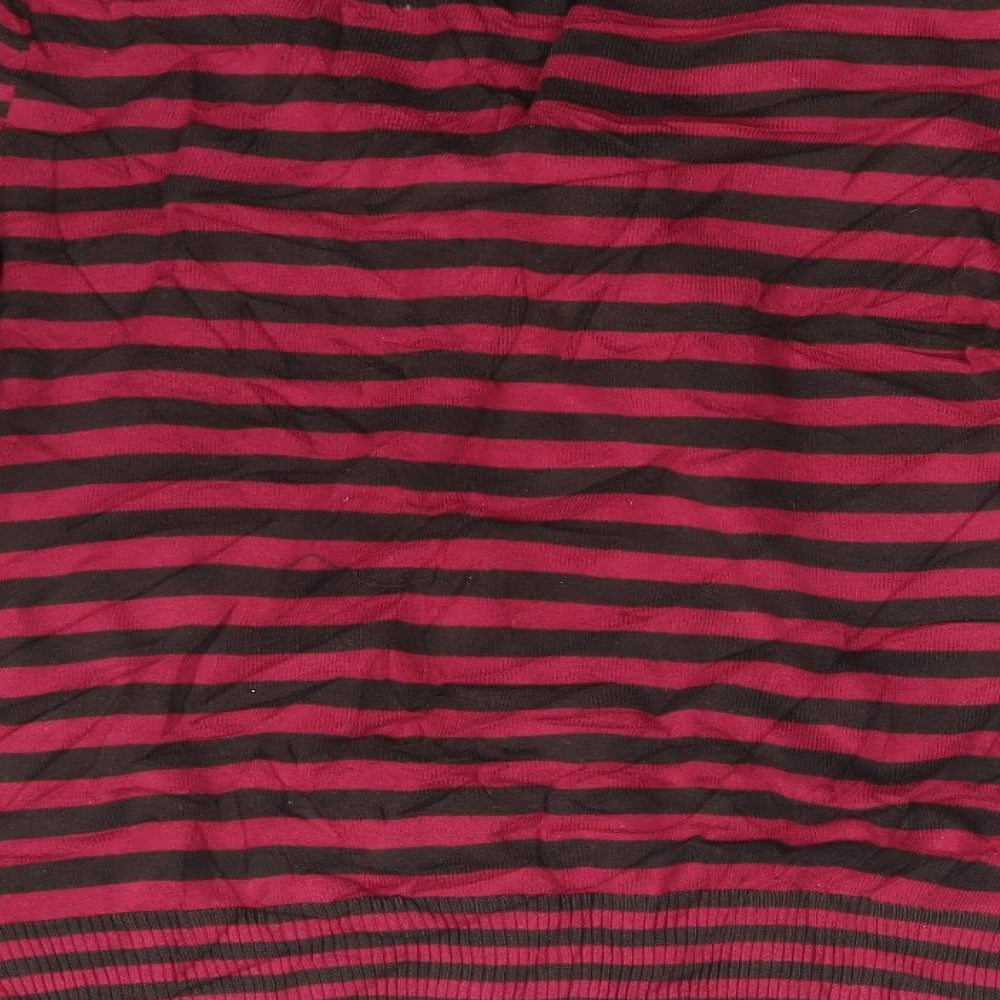 Jackpot Womens Multicoloured Striped Pullover Sweatshirt Size M