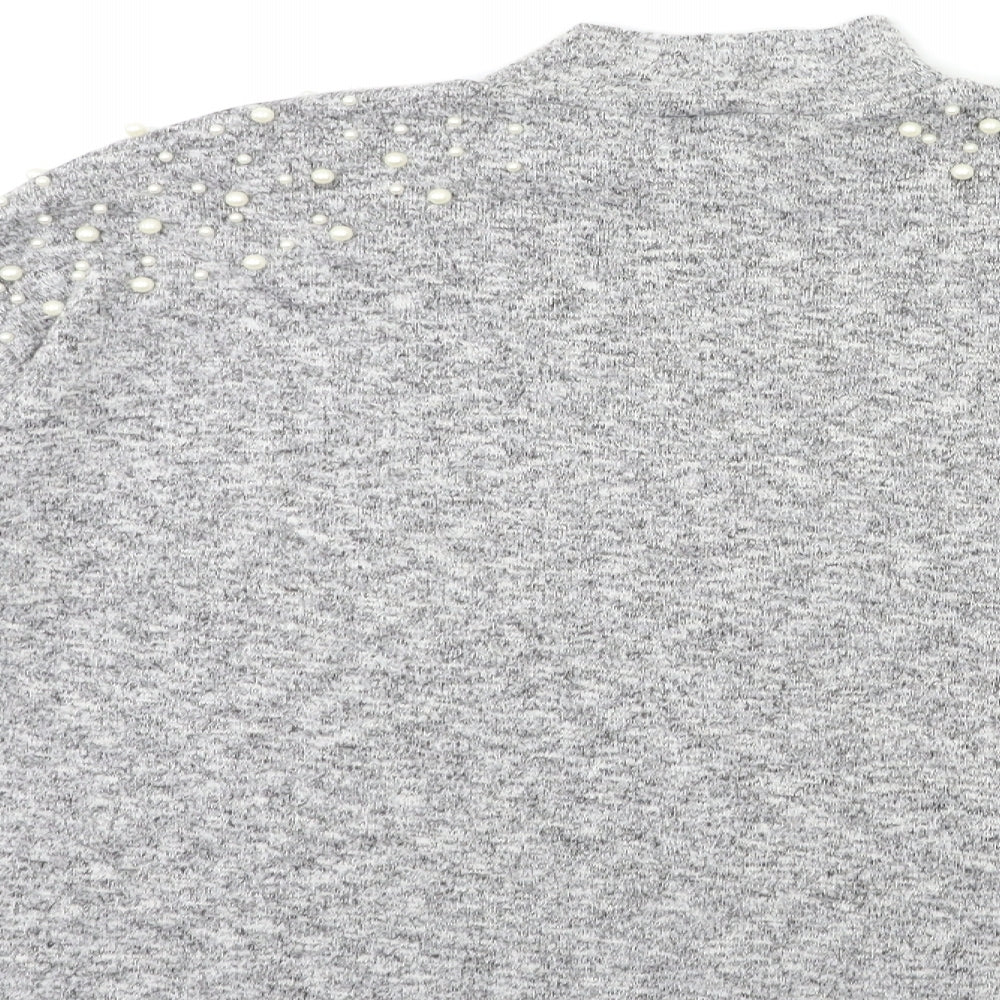 H&M Womens Grey Knit Pullover Jumper Size S