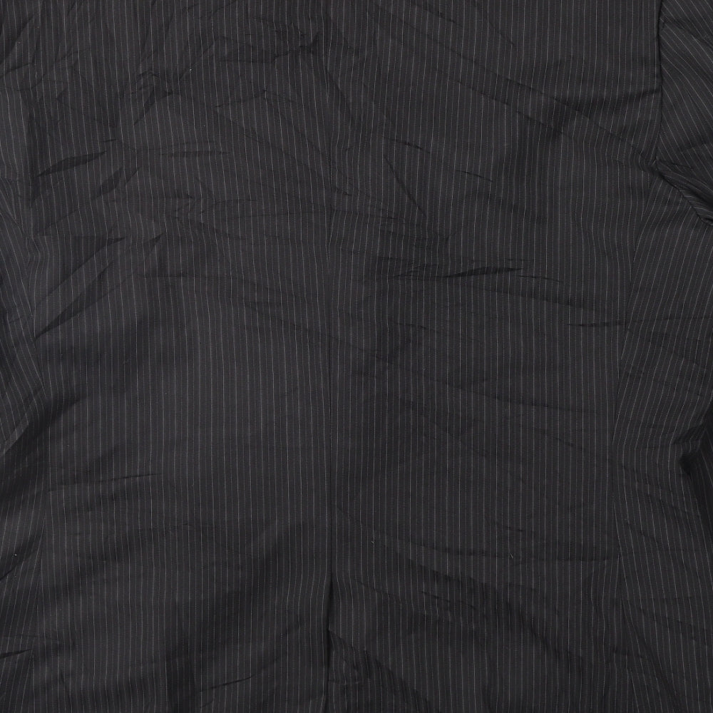 George Mens Black Striped Jacket Suit Jacket Size 40