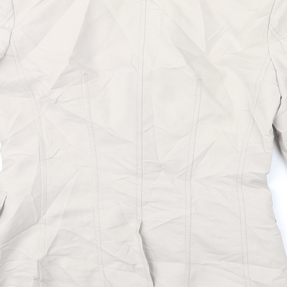 H&M Womens Beige Jacket Suit Jacket Size 4