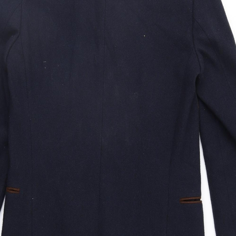 River Island Womens Blue Overcoat Coat Size XS
