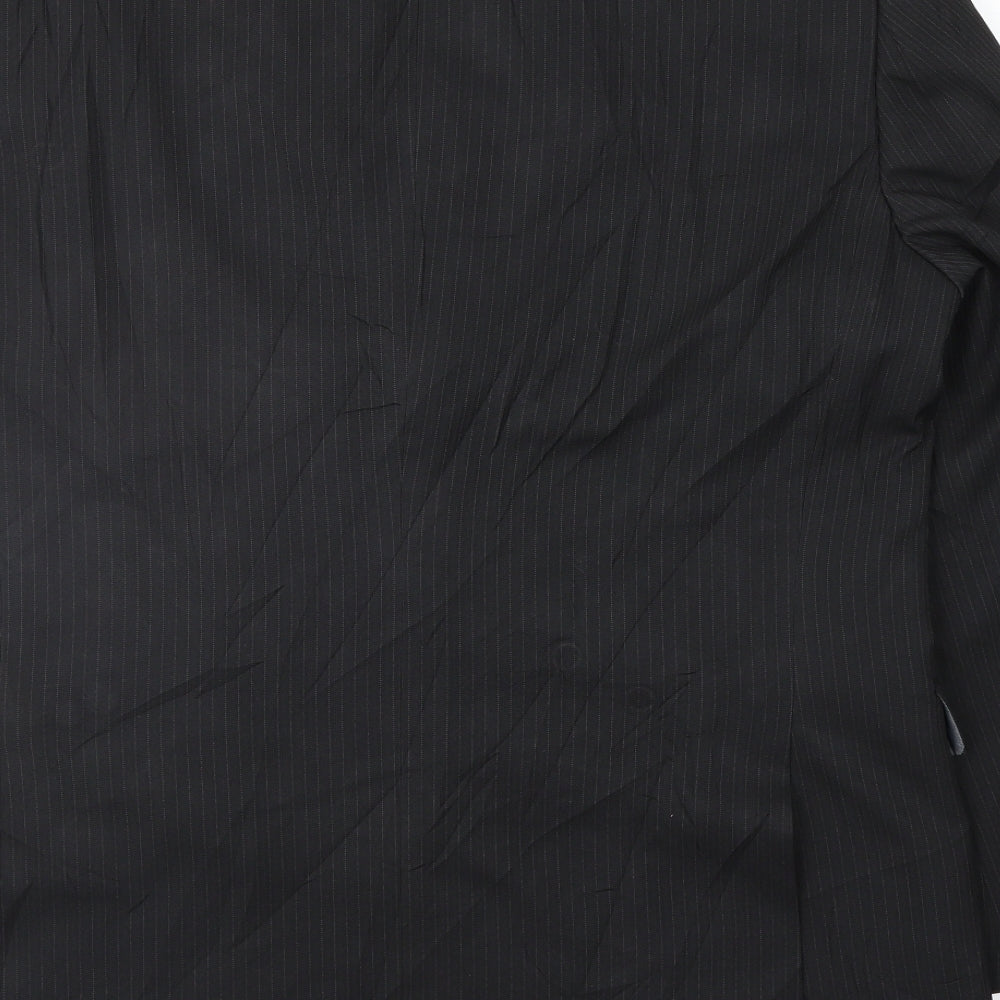 F&F Mens Black Striped Jacket Suit Jacket Size 42