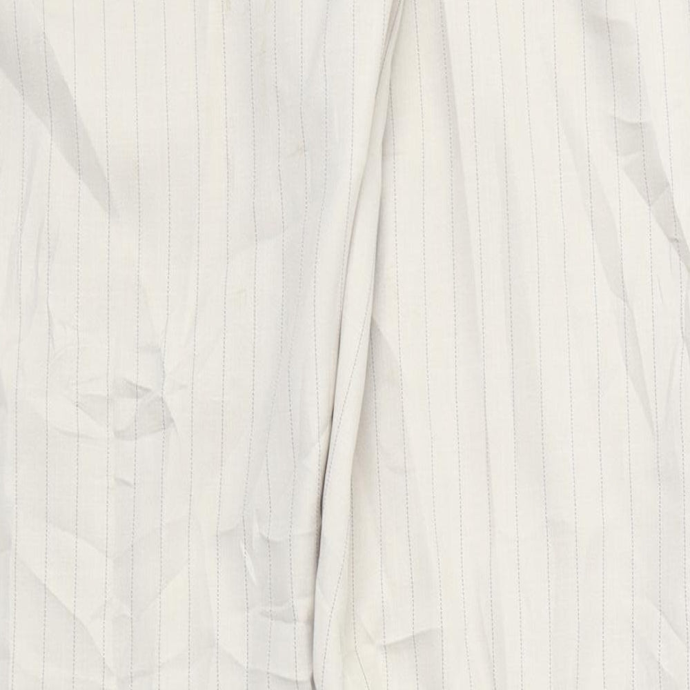 Dorothy Perkins Womens Beige Striped Trousers Size 14 L31 in