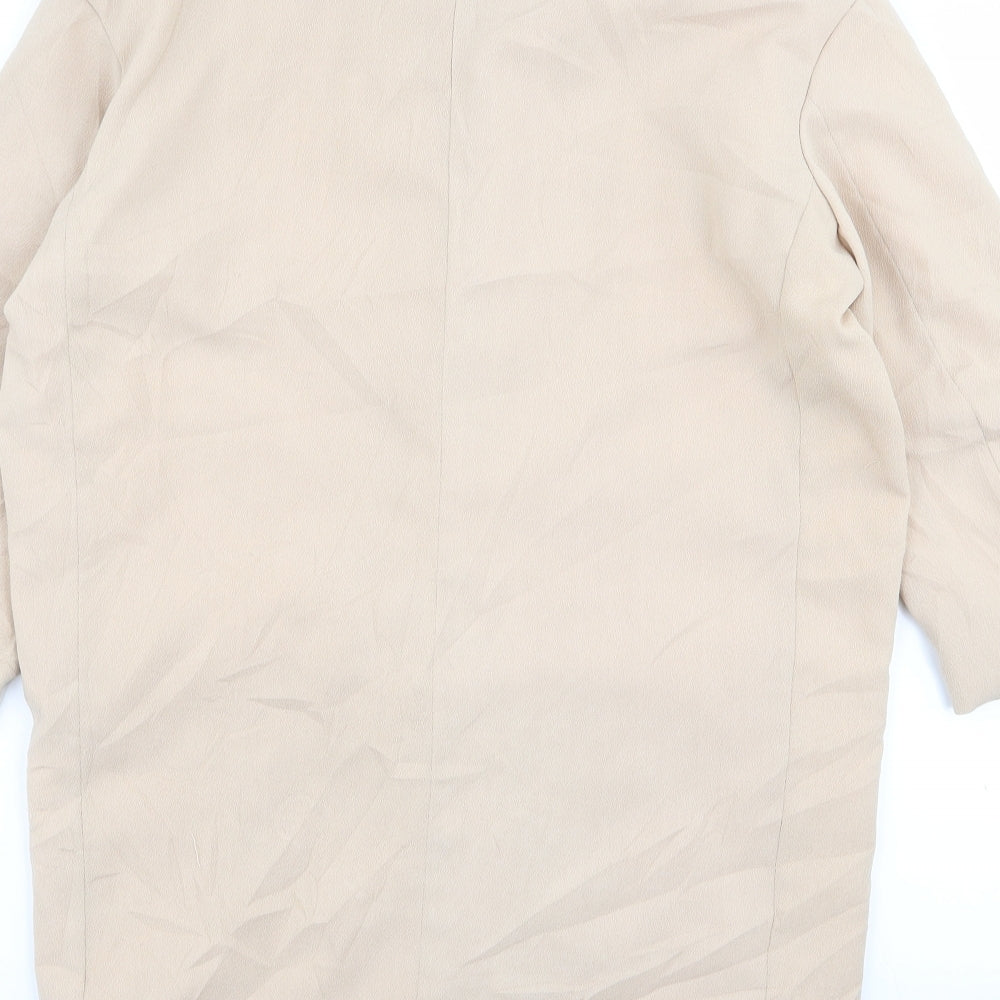 Boohoo Womens Beige Jacket Blazer Size 8