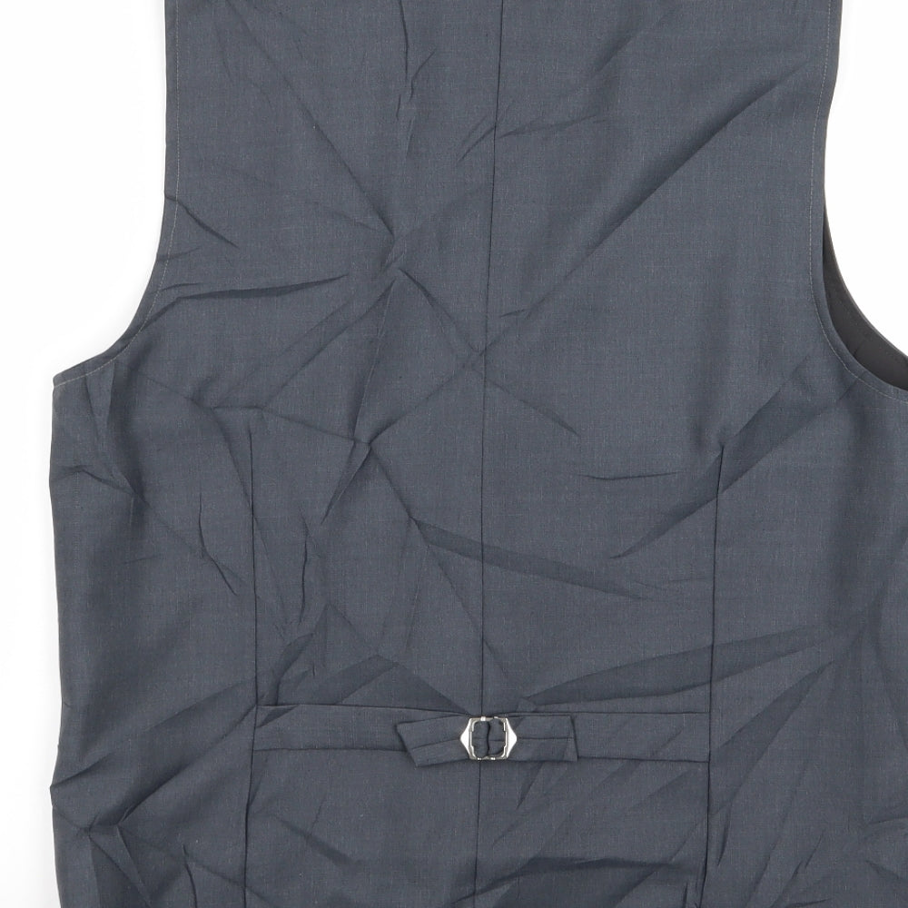 Preworn Mens Grey Jacket Suit Waistcoat Size 36