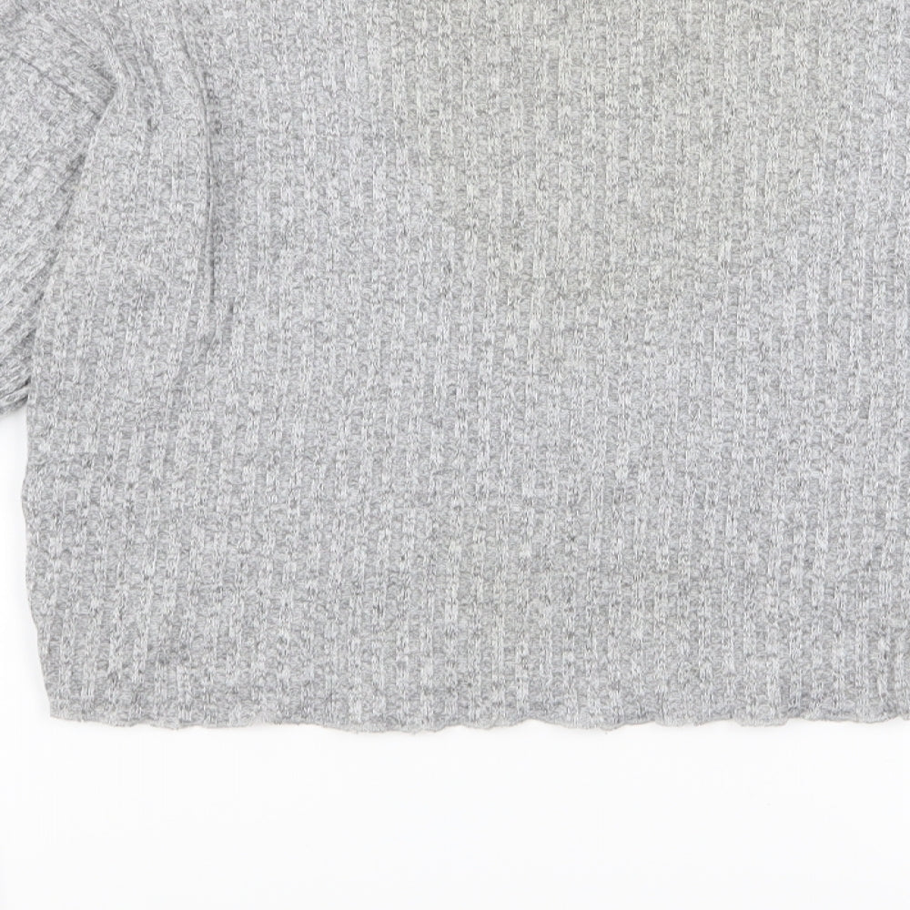 pins and needles Womens Grey Basic T-Shirt Size L