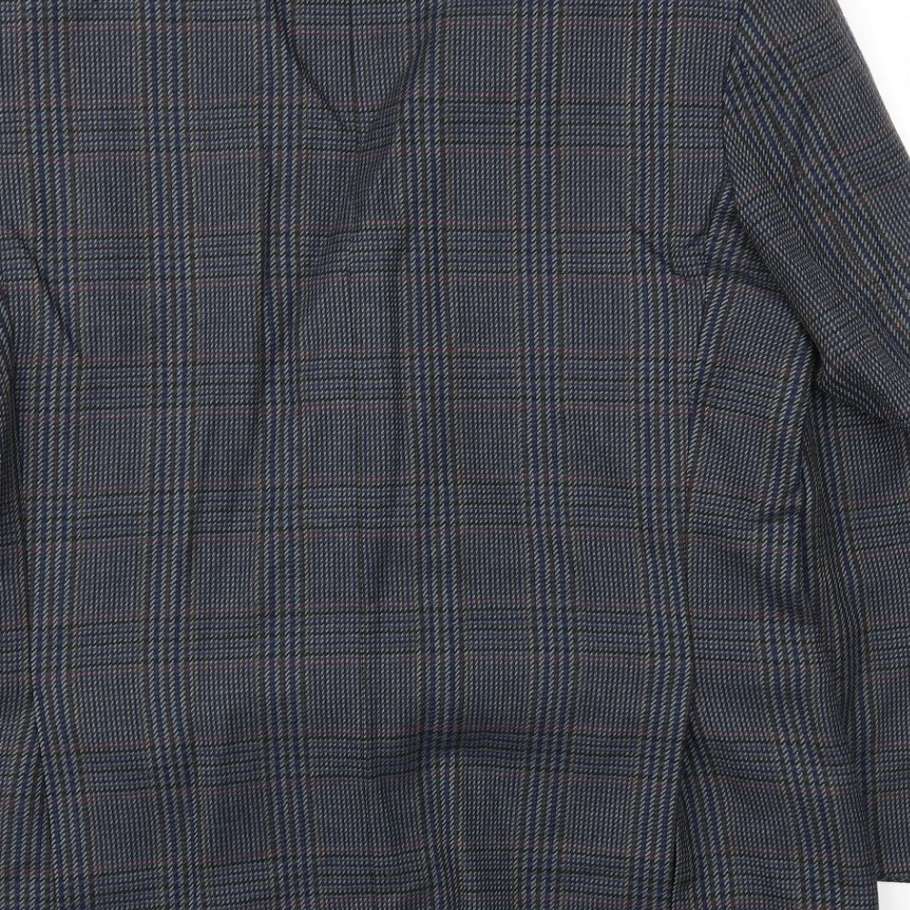 Preworn Mens Blue Check Jacket Blazer Size 42