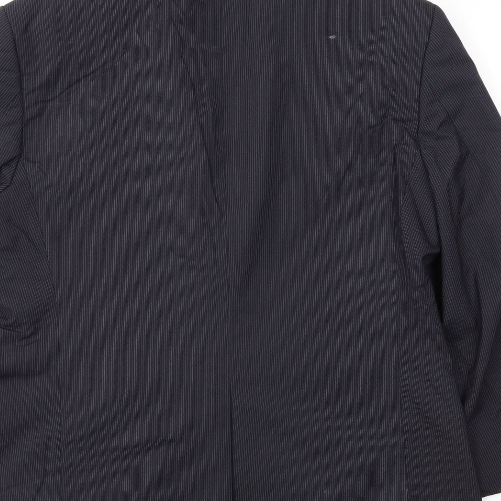 BY LUCA Mens Blue Striped Jacket Blazer Size 42