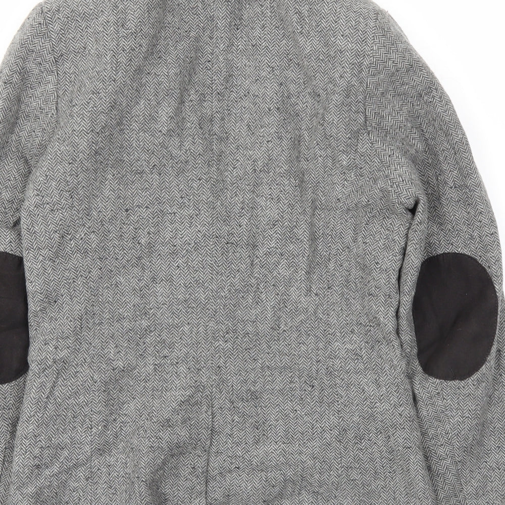 H&M Womens Grey Jacket Blazer Size 6