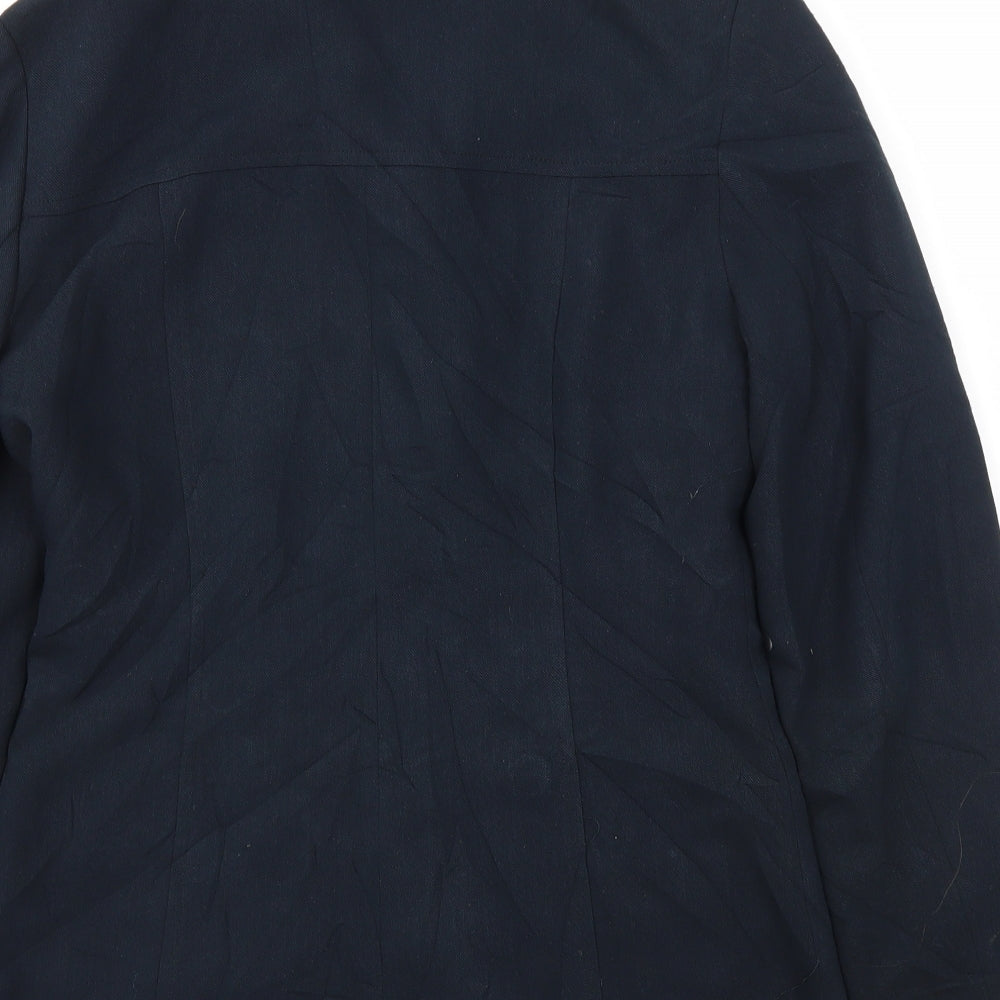 Bay Womens Blue Jacket Blazer Size 10 - broken button