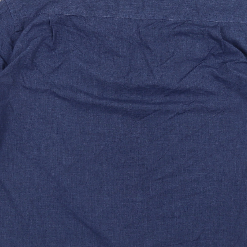 BHS Mens Blue Button-Up Size 15.5