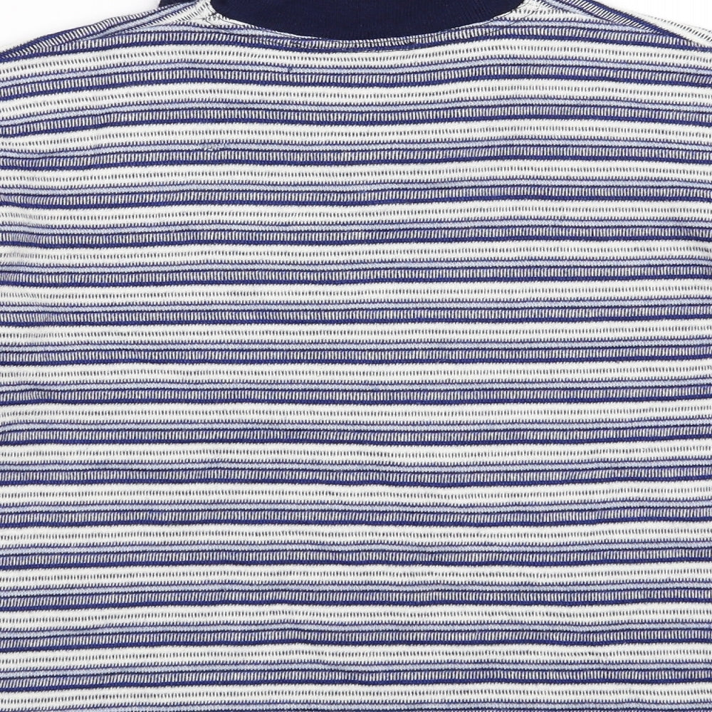 Debenhams Boys Blue Striped Basic Polo Size 9-10 Years