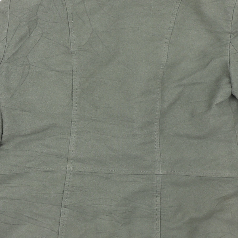 m&s Womens Green Jacket Coat Size 12