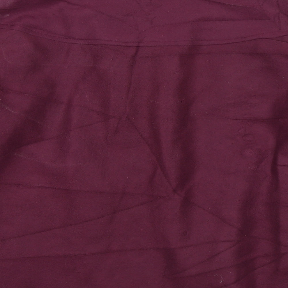 Anne De Lancay Womens Purple Overcoat Coat Size XL
