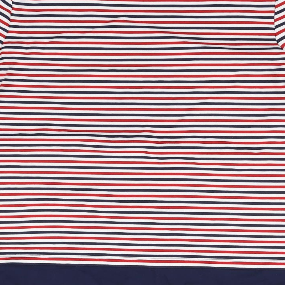 Marks & Spencer Womens Red Striped Pullover Jumper Size 14