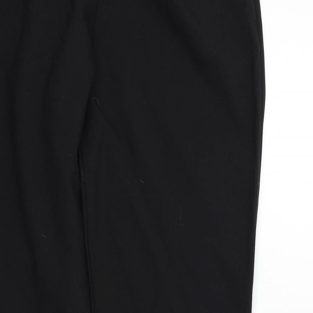Preworn Womens Black Trousers Size L L28 in