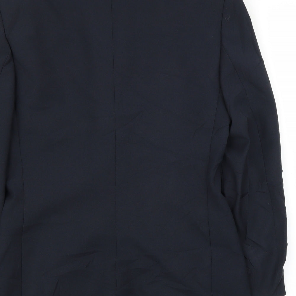 United Colors of Benetton Benneton Womens Black Jacket Blazer Size 12