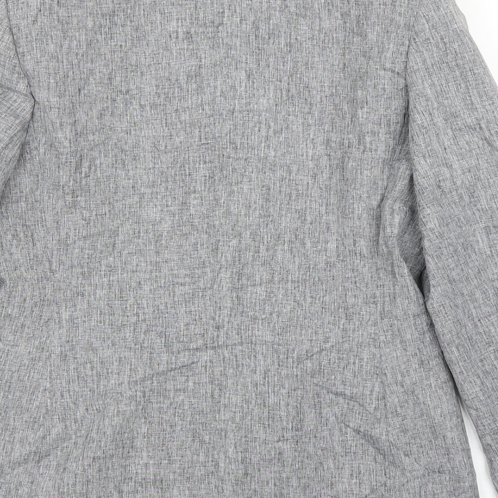 Design Essentials Womens Grey Jacket Blazer Size 14