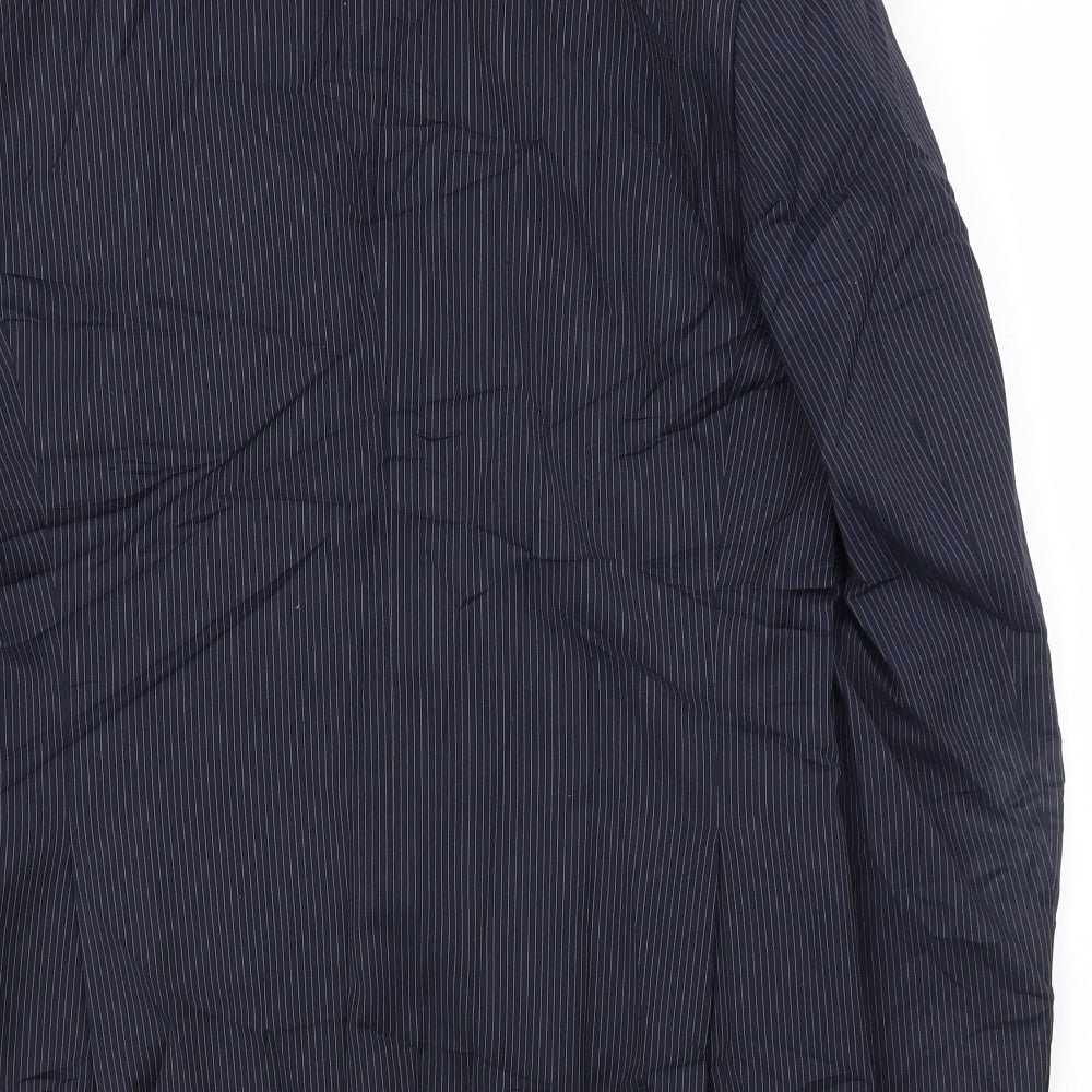 Marks & Spencer Mens Blue Striped Jacket Suit Jacket Size 38