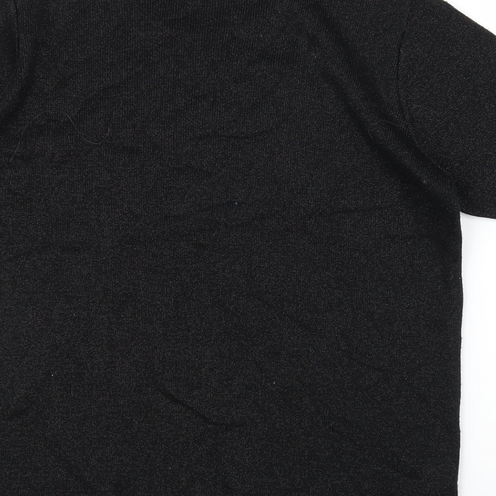EWM Womens Black Basic T-Shirt Size 10