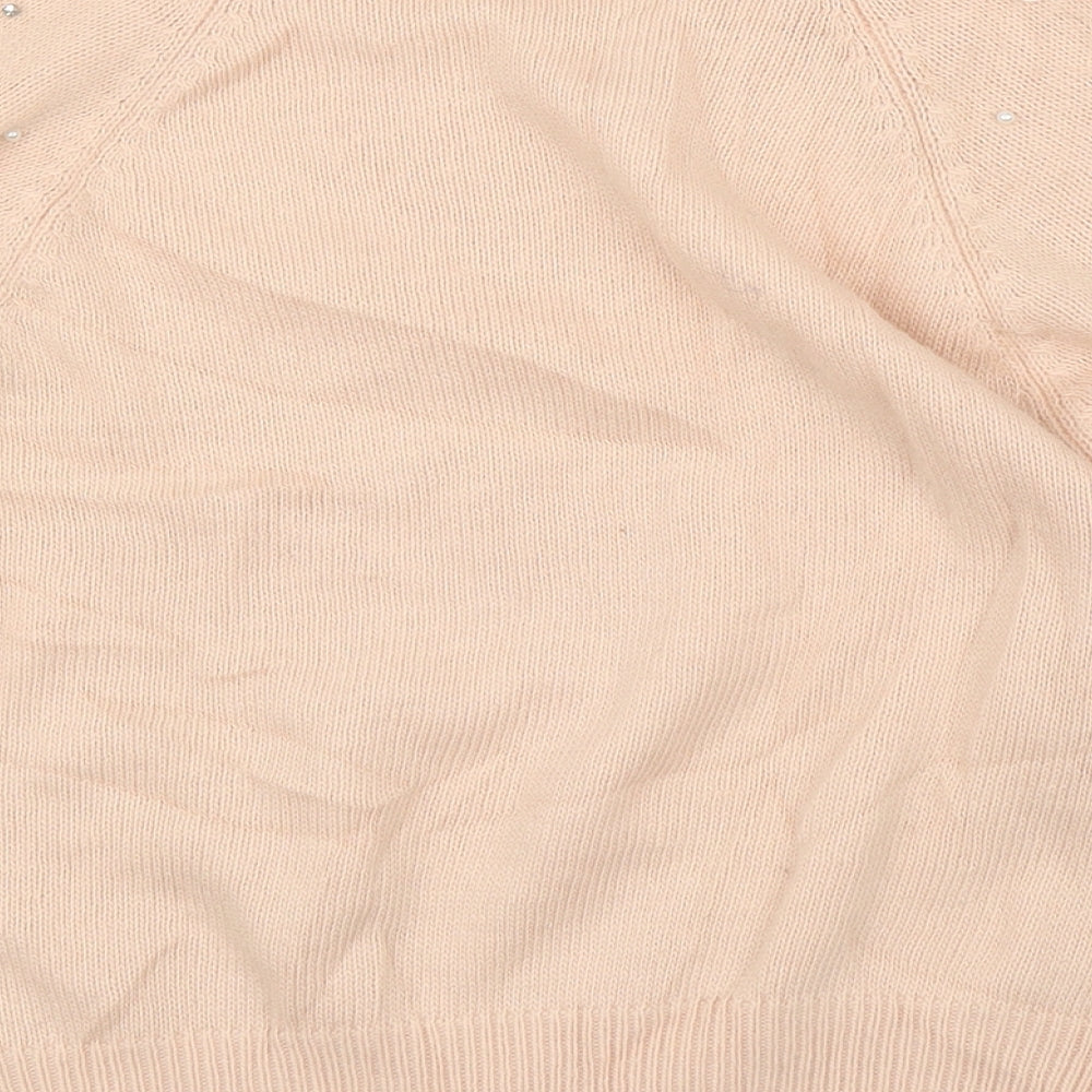 Topshop Womens Pink Pullover Jumper Size 8 - Pearls