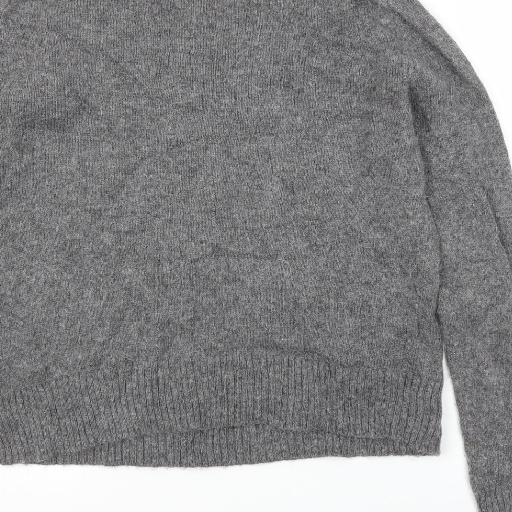 Mango Womens Grey Pullover Jumper Size S