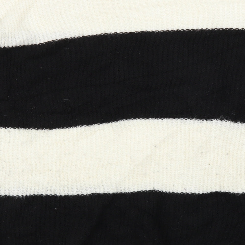 Preworn Womens White Striped Pullover Jumper Size L